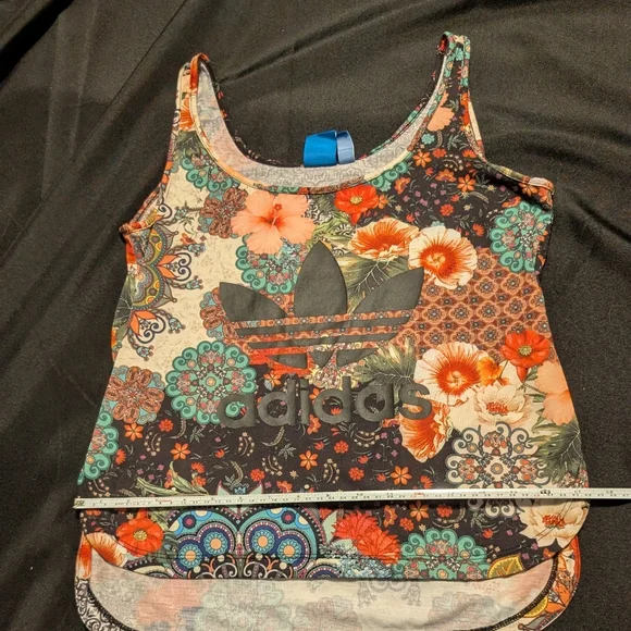 FARM Rio Adidas Jardim Agharta Floral Sporty Tank Top Size Small - Picture 8 of 12